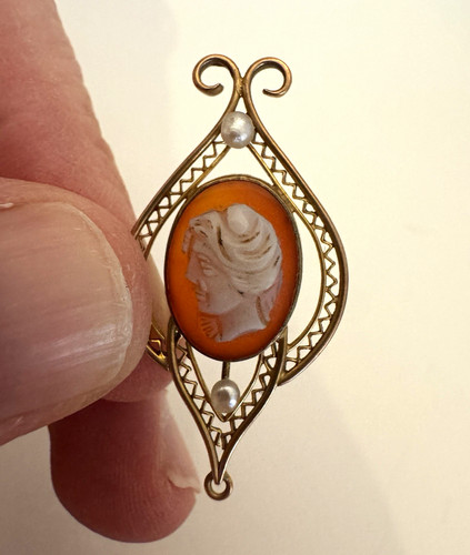 Antique edwardian cameo - antique,