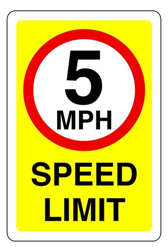 Mph speed limit - sign, rigid