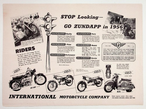 1956 zundapp motorcycle - zundapp,