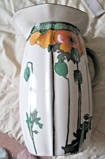 Royal Doulton Art Nouveau Yellow Poppies large jug c1910 - slight imperfection