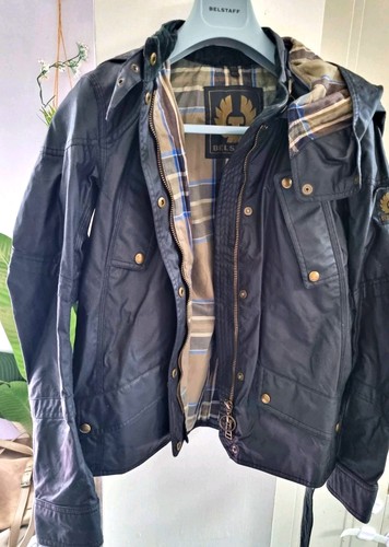 Belstaff womens black waxed - belstaff,