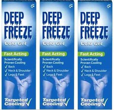 3 x Deep Freeze Cold Gel 100g - Fast-Acting Cold Gel With Targeted Cooling