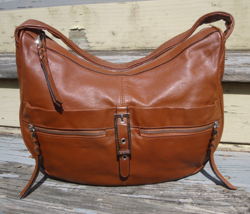 Makowsky brown leather hobo - b,