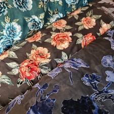 Velvet Velour Floral Devore