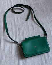 Mont Blanc Green Leather small satchel bag Used in immaculate condition