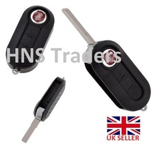 NEW for Fiat 500 Panda Punto Bravo 3 Button Remote Flip Key Fob Case  /logo A45
