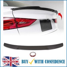 Real Carbon Fibre Big V Style Trunk Boot Lip Spoiler Audi A3 S3 RS3 Saloon