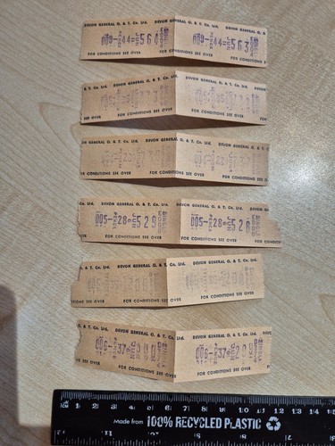 Collectable x bus tickets - x,