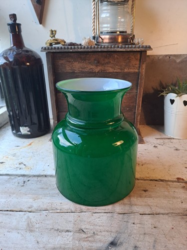 Vintage green glass - green,