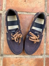 Crocs Hover Boat style Unisex Men/ Womens sz 9 Shoes Blue Canvas Sneakers Casual