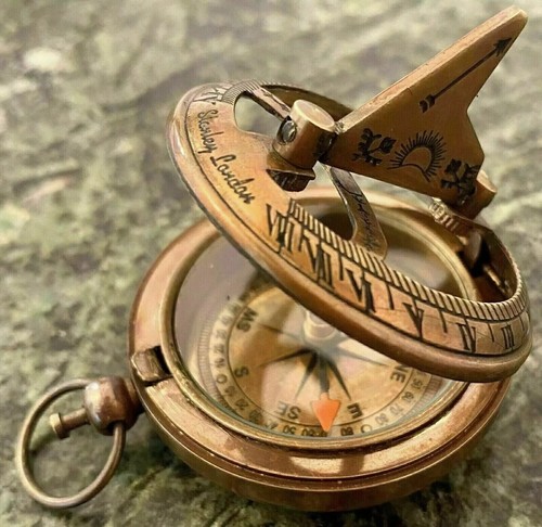 Antique pocket sundial - antique, vintage