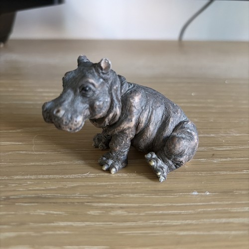 Vintage hippo figurine - hippo,