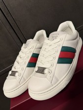 Gucci Mens White GG Leather