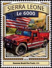 HUMMER BRUSH FIRE Truck Vehicle Car Stamp (2016 Sierra Leone)