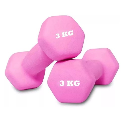 Neoprene dumbbells 3kgx2 - neoprene,