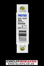 PROTEK 50 AMP CURVE B 6 KA MCB CIRCUIT BREAKER MCB-150/2B