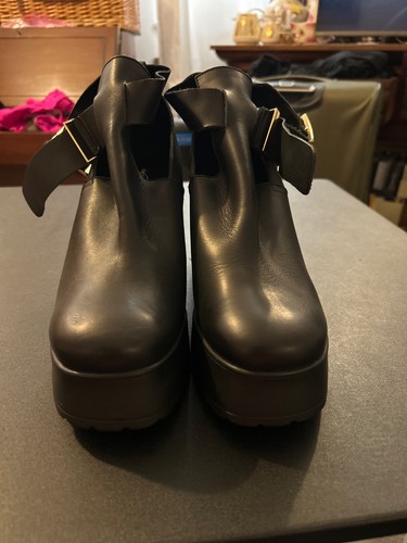 Miista black block - black, real