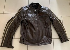 RK Sports Brown Leather Armoured Biker Jacket With Beige Trim P2P 221" L 27"