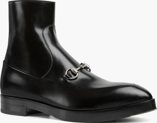Gucci black leather horsebit - gucci,