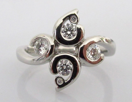 Platinum diamond ring 950 - platinum,