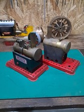 Pair Of Early Mamod MM2 Minor Stationary Engines Spares Repairs Job Lot