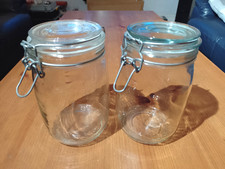 Pair of 1L Kilner Style Jars -