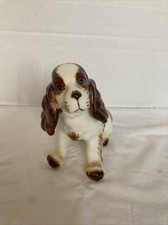 Cocker Spaniel Dog Figurine Beautiful White And Tan Beautiful Detail