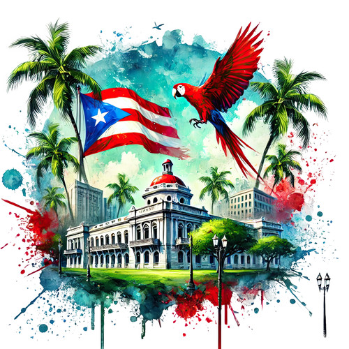 Wall decal sticker puerto rico - sticker,
