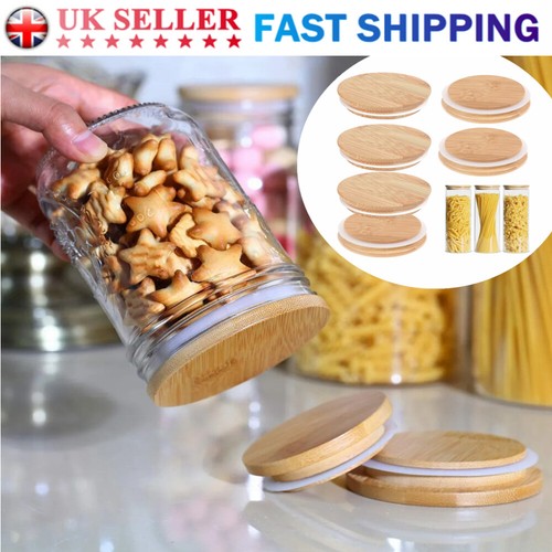 6pcs bamboo airtight glass - 6pcs,