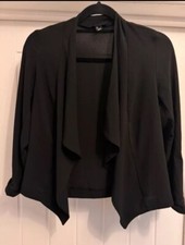 Women’s Black Atmosphere Primark Waistcoat Bolero Jacket Size 8
