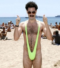 Lime Green Borat Mankini Man