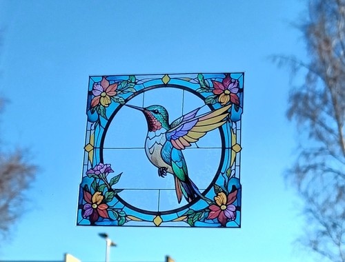 Hummingbird decorative stained - decorative,