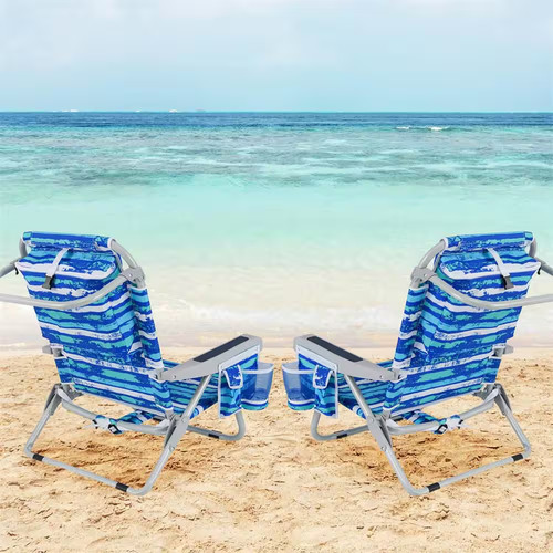 Navy aluminum folding - navy, beach