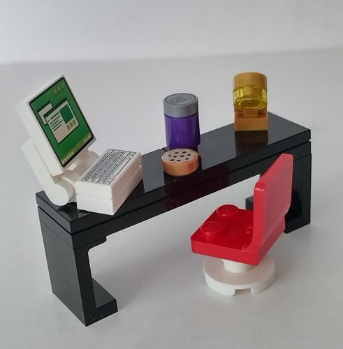 Lego black home office desk - -,