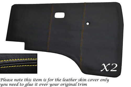 Yellow stitch door cards - 2x,