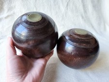 A Pair of Antique Wooden Bocce