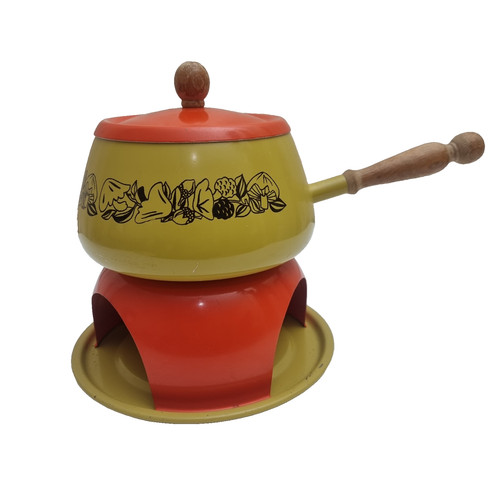 Vintage fondue pot set retro - pot,