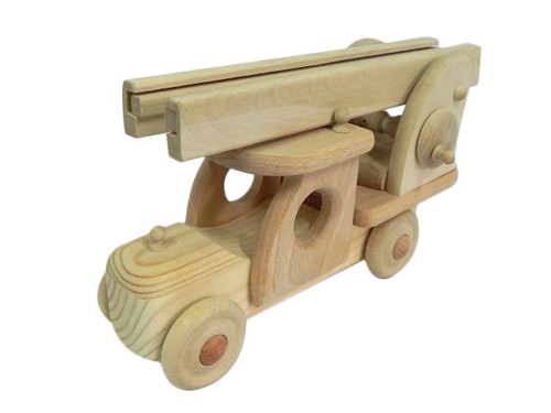 Wooden toy firetruck - toy, fire