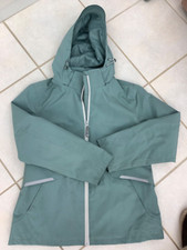 Ladies Coat Raincoat Tu Women Waterproof Hood Green Size Medium Size 12 - 14