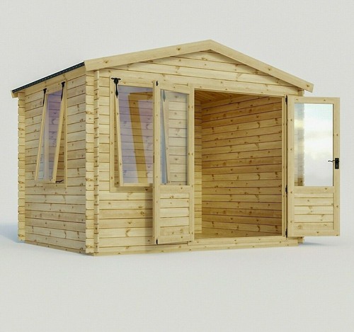 Log cabin garden - cabin,