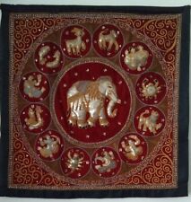 Vintage Sequin Tapestry Handmade Wall Hanging Buddhist Hindu Burmese Thai Kalaga