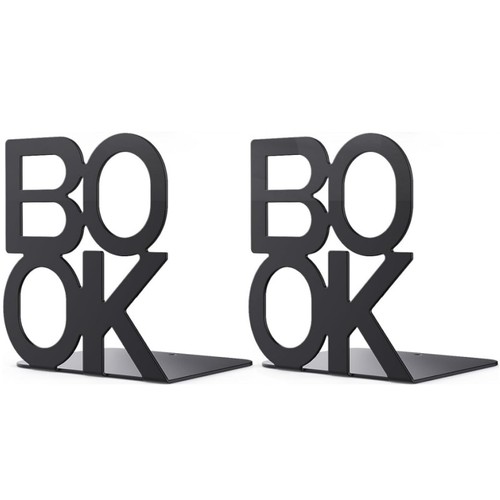 Pair black metal book - pair,