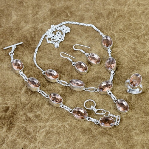 Natural morganite 925 - morganite, sterling