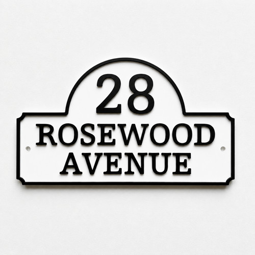 Personalised house number - house, sign