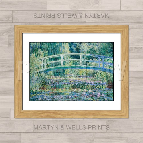 Monet print lilies and - monet, print: