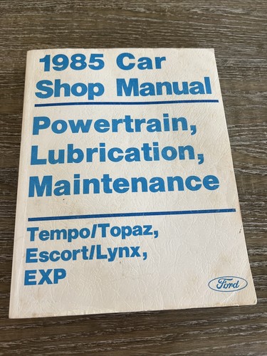 1985 ford car shop - ford, manual