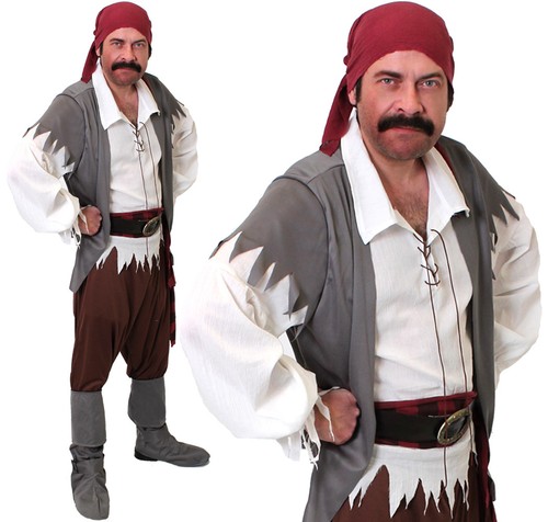 Mens caribbean pirate costume - mens,