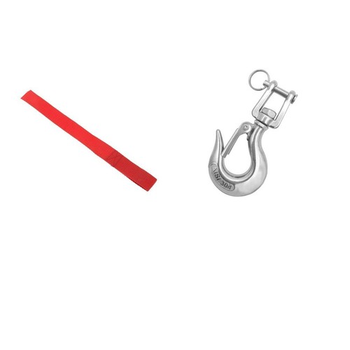 Winch pull strap - pull, rotary