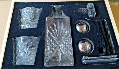 Whiskey decanter set stainless - decanter,