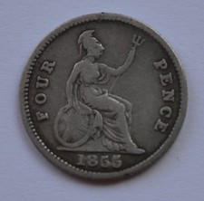 1855 Victoria Groat Four Pence